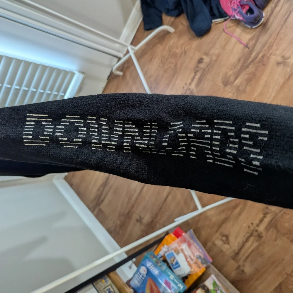 Urban Outfitter Black Sweater with Striped Collar Size Small - Picture 6 of 8